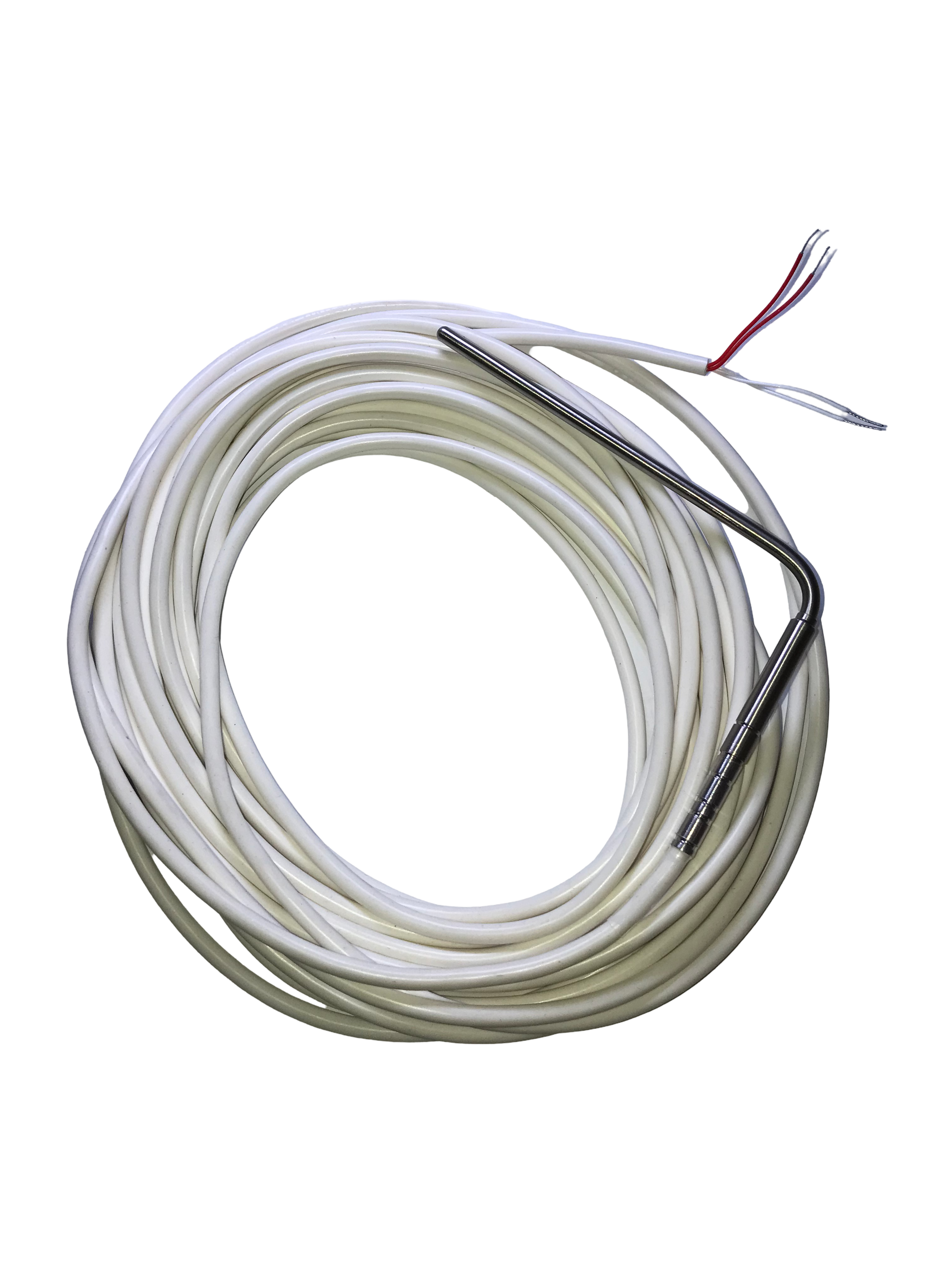 Pt100-4 wires L=10 m 90° tip