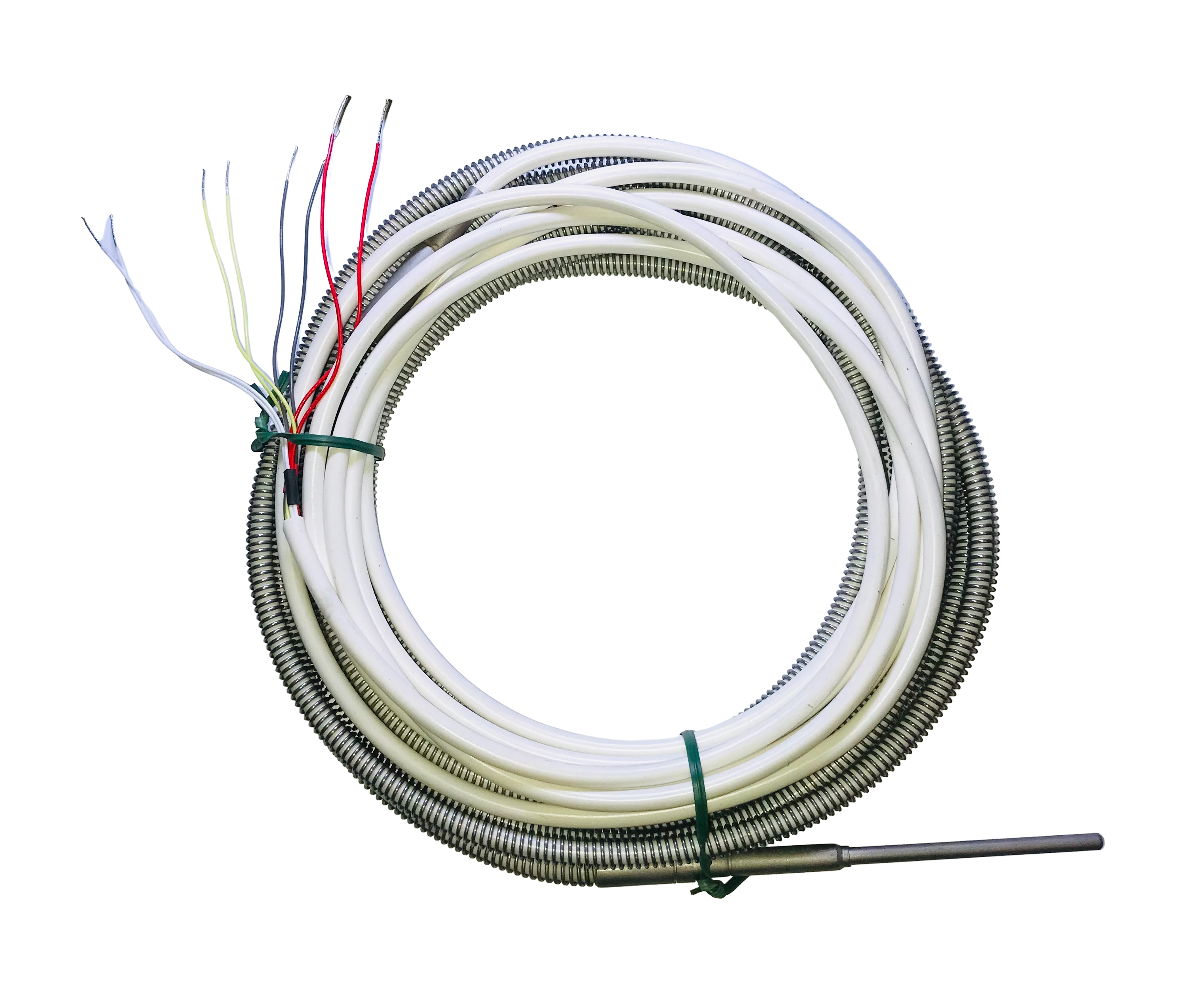 Flexible RTD Pt100 8 wires 4m L70 (with protection spring)